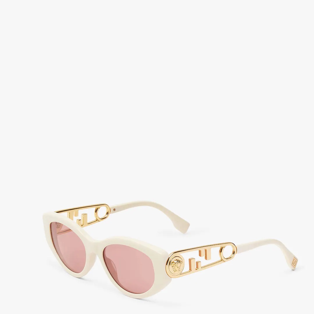 Fendace white acetate sunglasses - 2