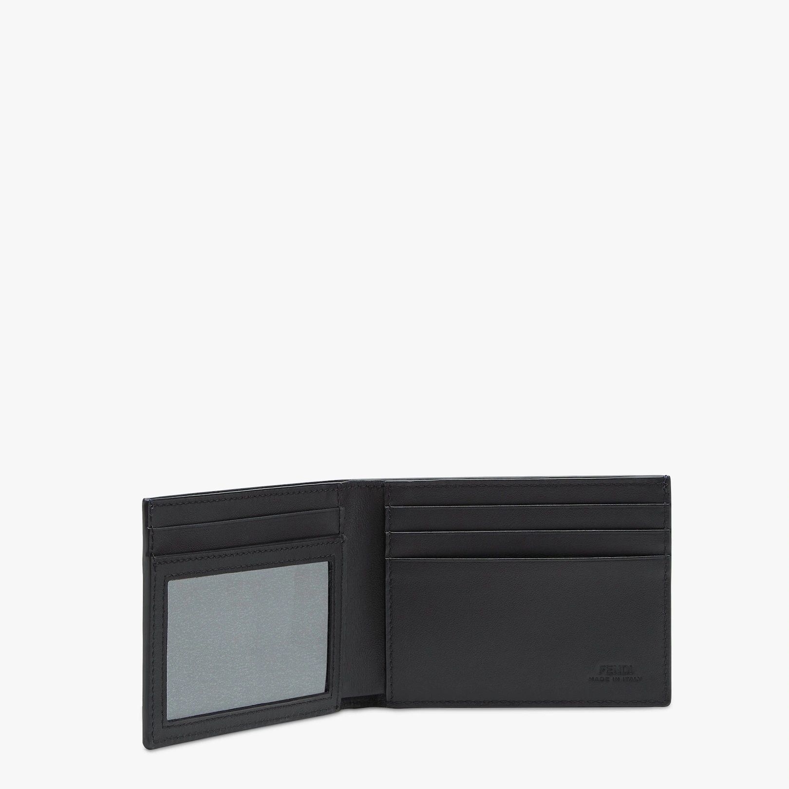 Blue leather bi-fold wallet - 3
