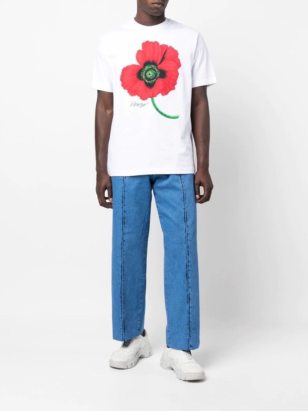 Poppy-print oversized T-shirt - 2