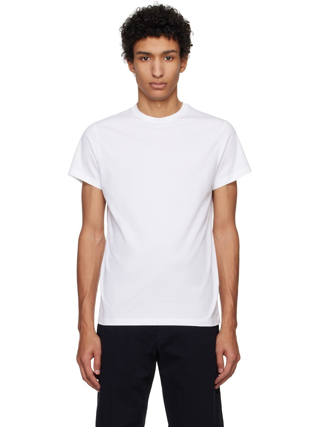 White Cotton T-shirt - 1