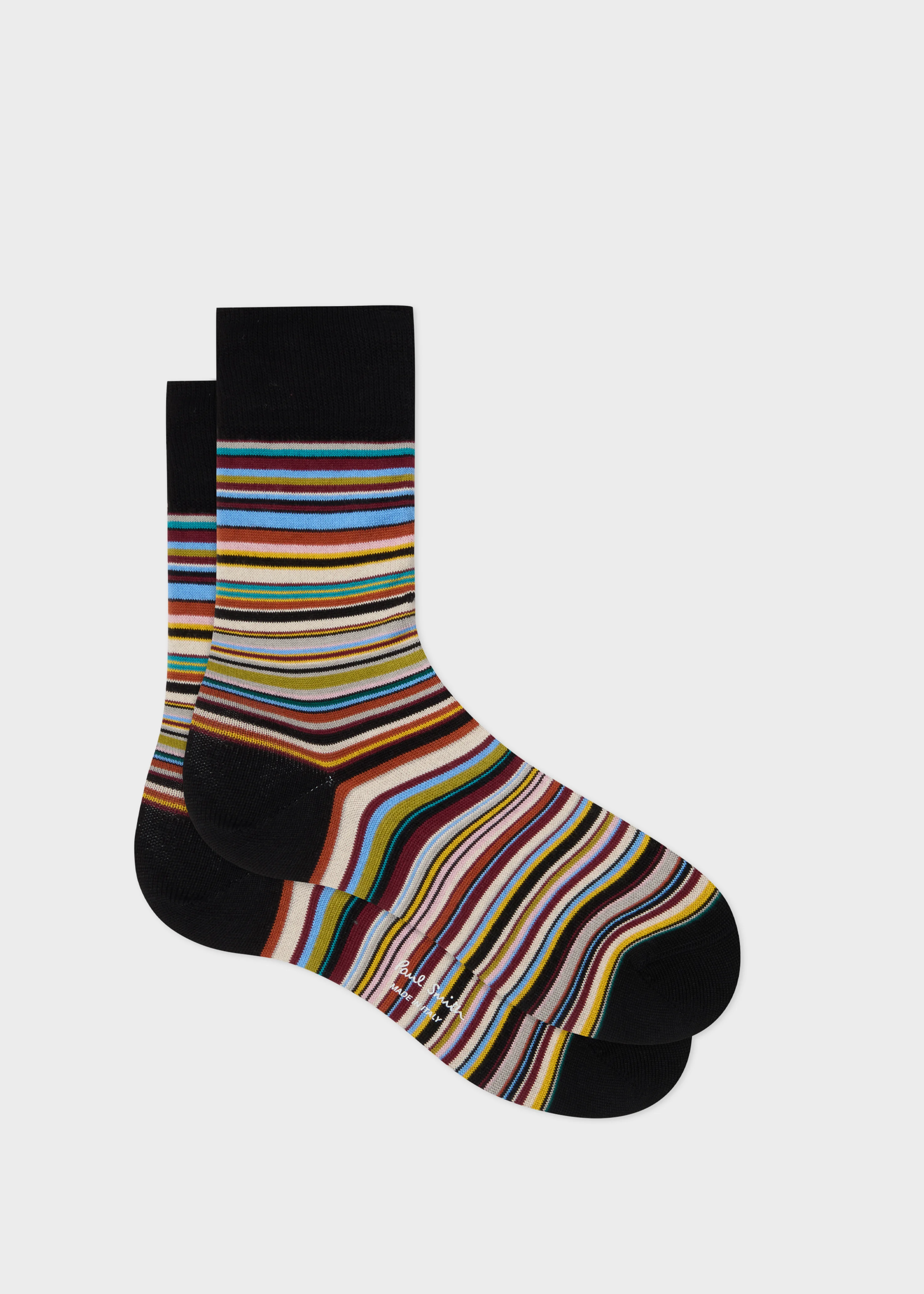 Black 'Signature Stripe' Socks - 1