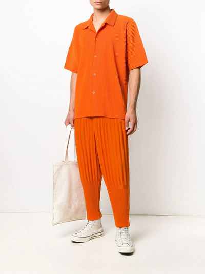 ISSEY MIYAKE pleated tapered trousers outlook