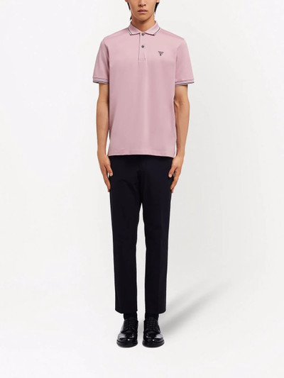 Prada cotton piqué polo shirt outlook