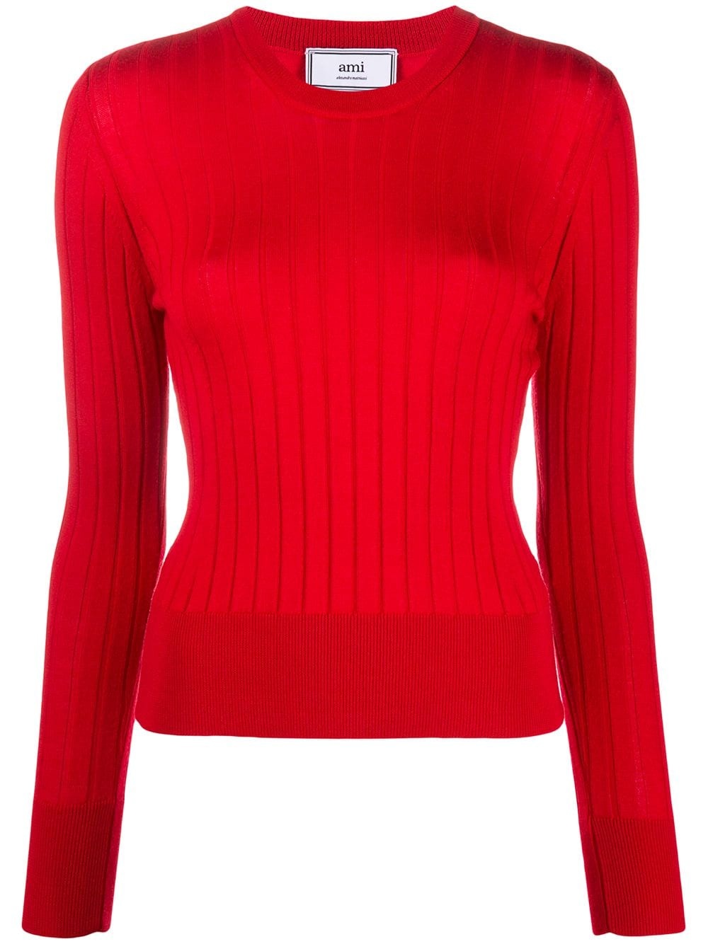 ribbed crewneck jumper - 1