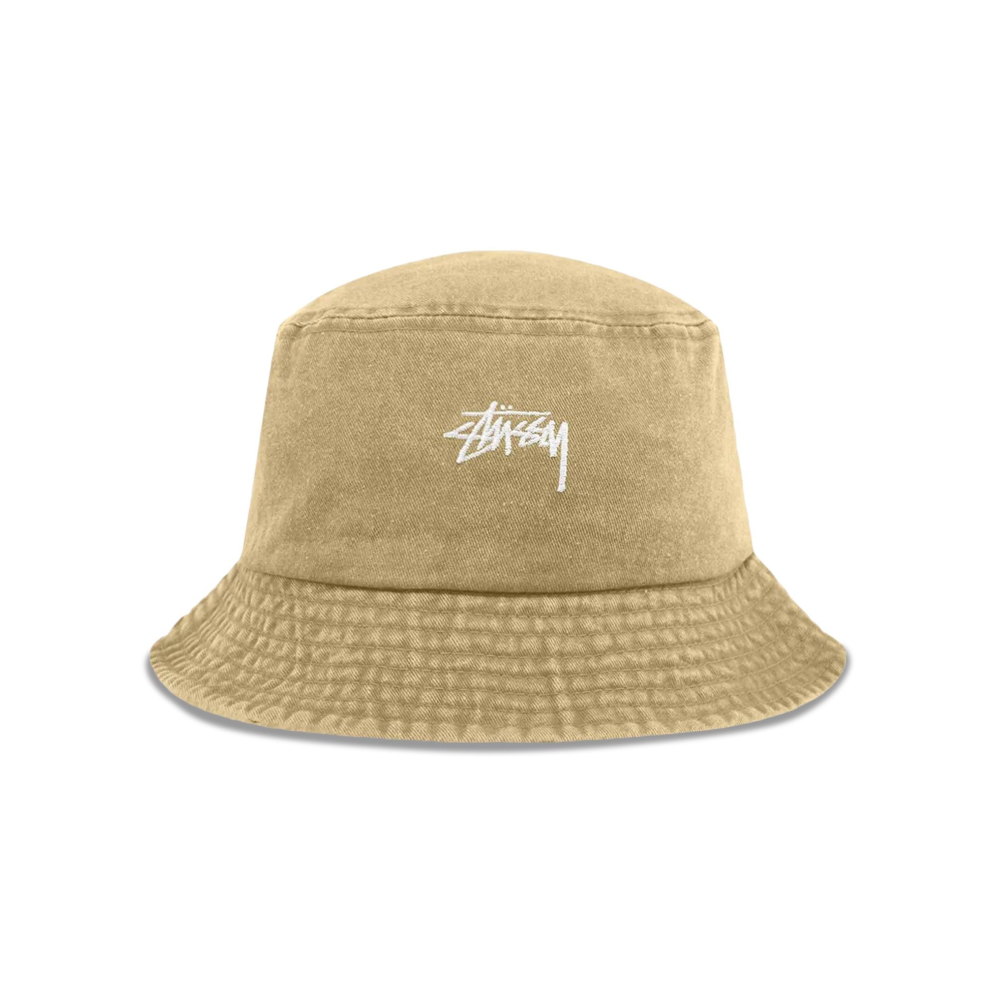 Stussy Stock Washed Bucket Hat 'Khaki' - 1