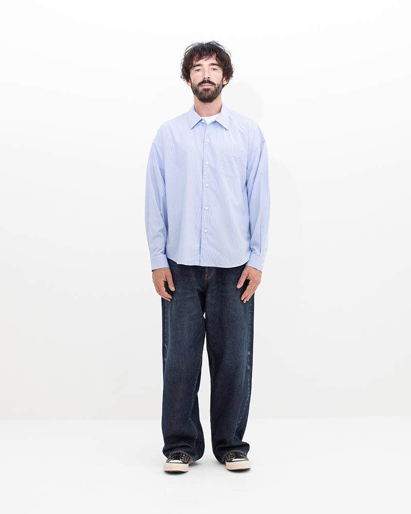 HEGEL SHIRT L/S BLUE STRIPE - 3