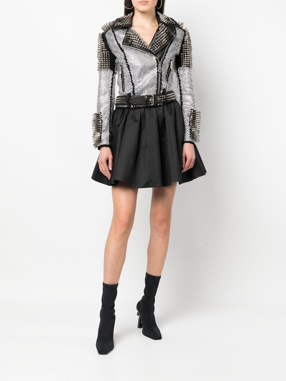 crystal studded jacket - 2