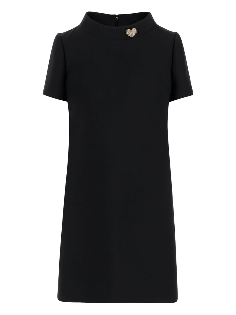 heart-embellished short-sleeve dress 1