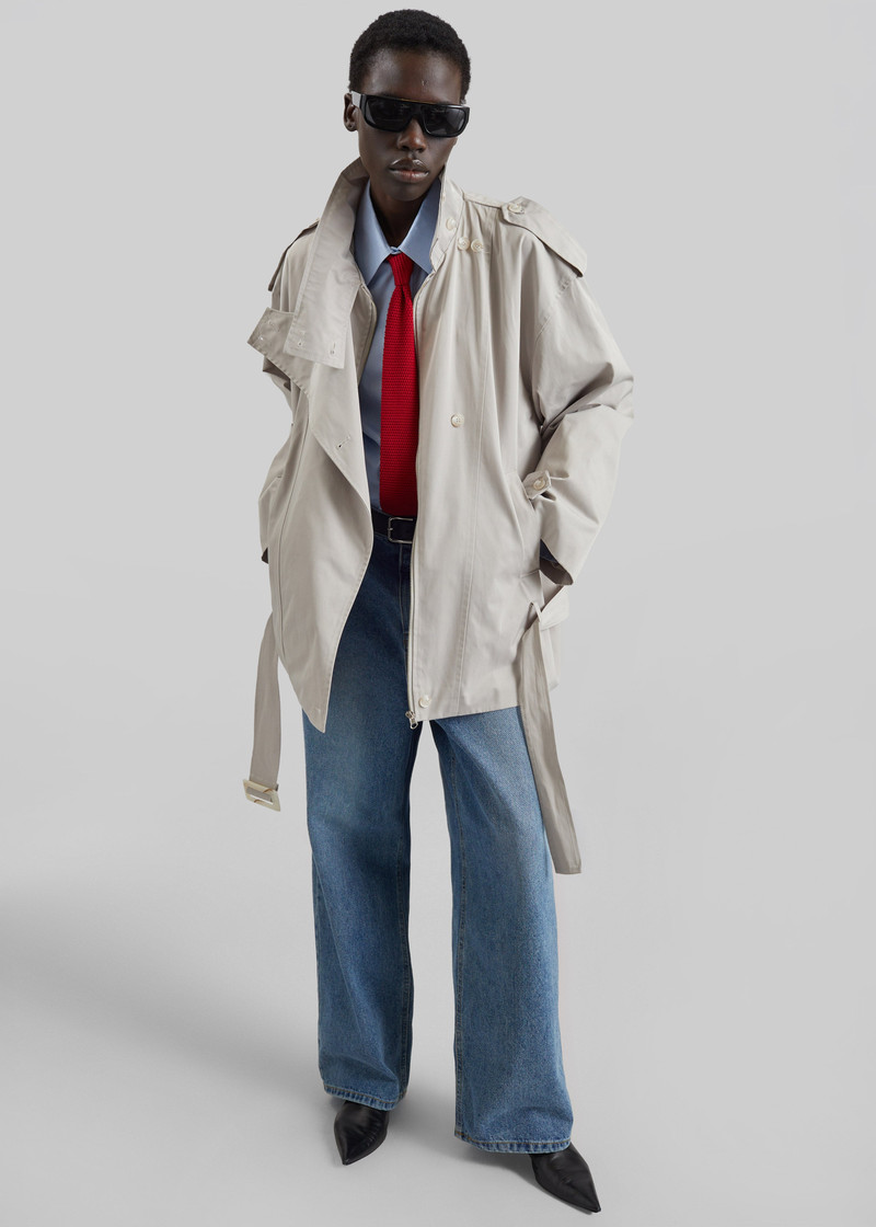 Virar Short Trench - Ice Grey 1