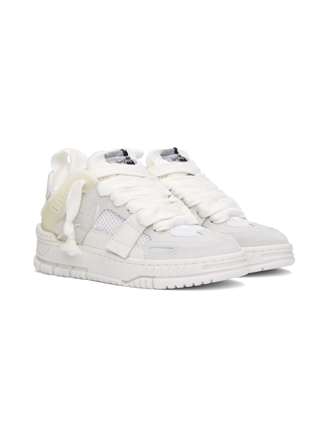 White Area Patchwork Sneakers - 4