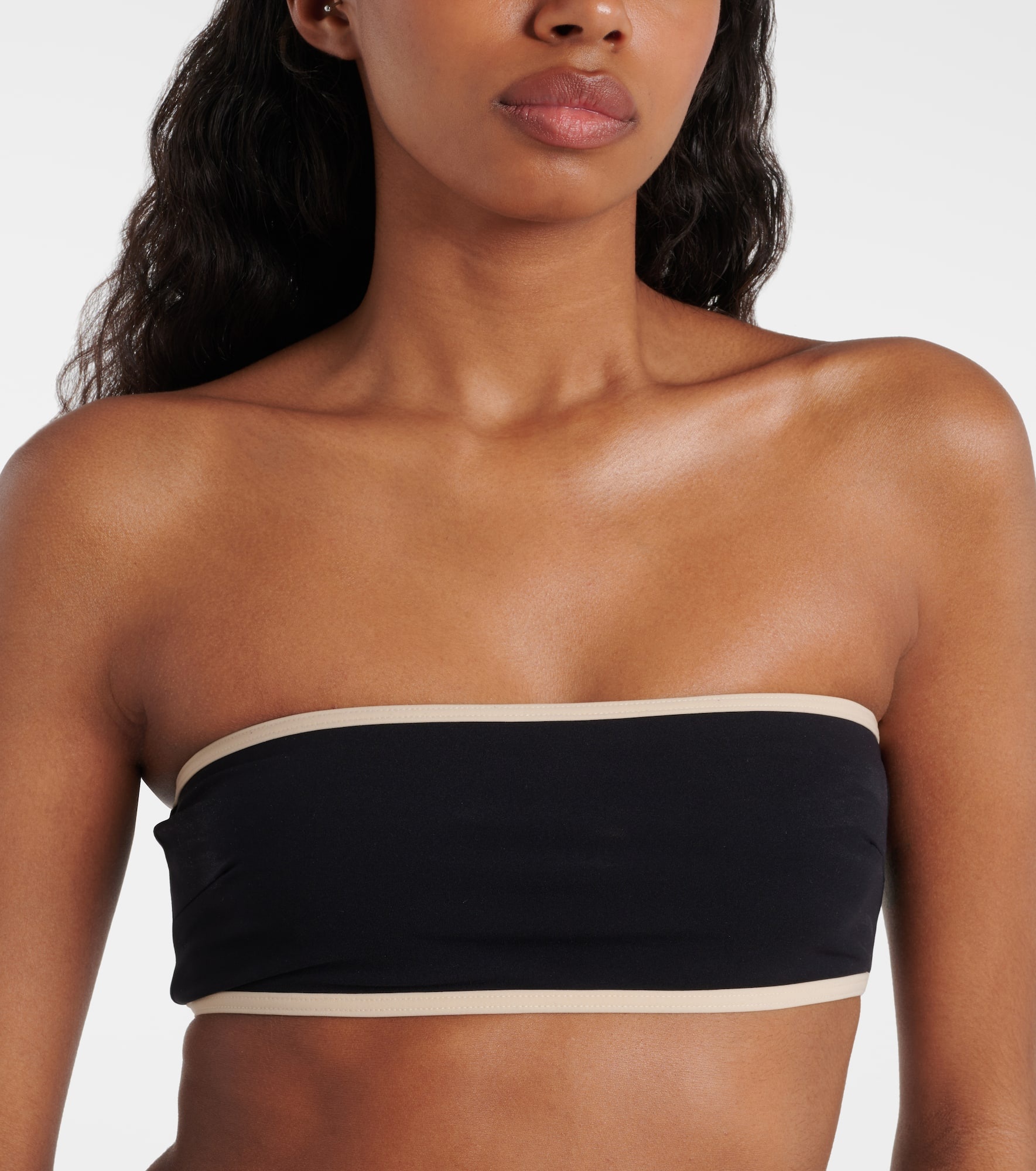 Bandeau jersey bikini top - 4