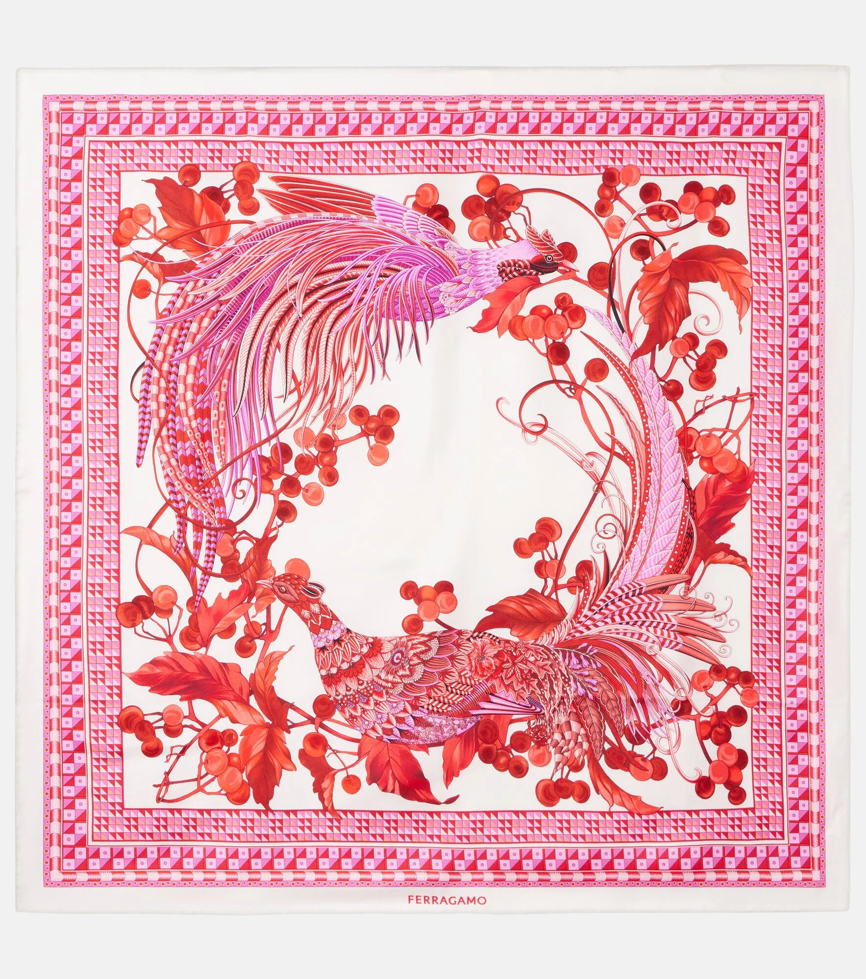 Printed silk scarf - 1