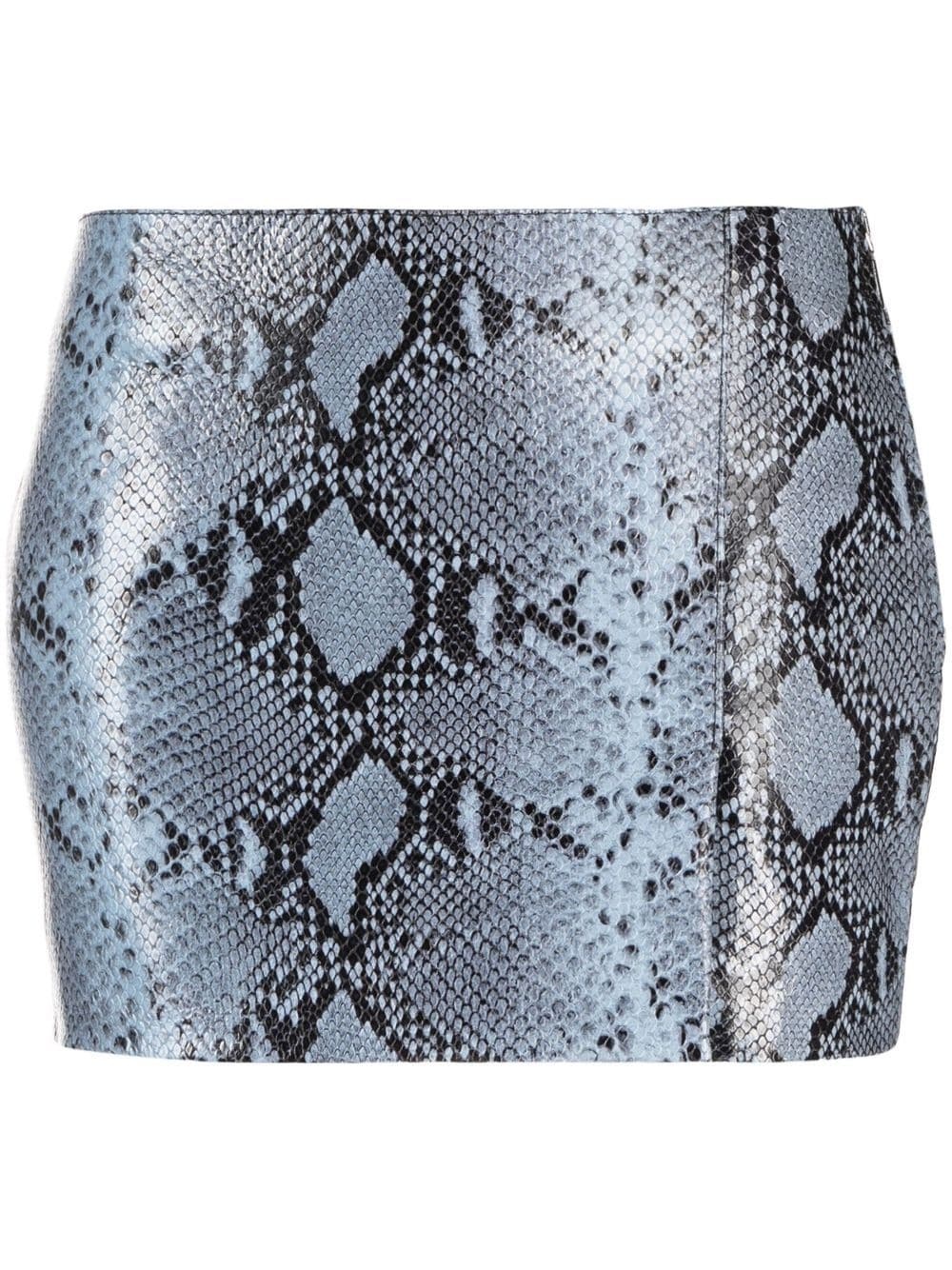 Minerva snakeskin-print mini skirt - 1