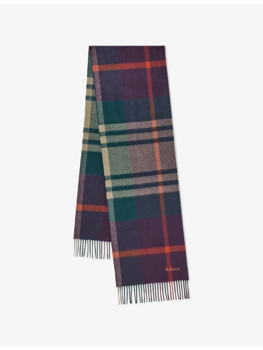 Small Check Merino Wool Scarf - 1