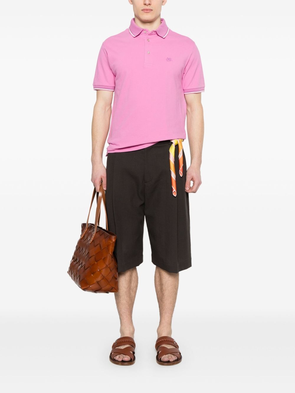 Pegaso-embroidered polo shirt - 2