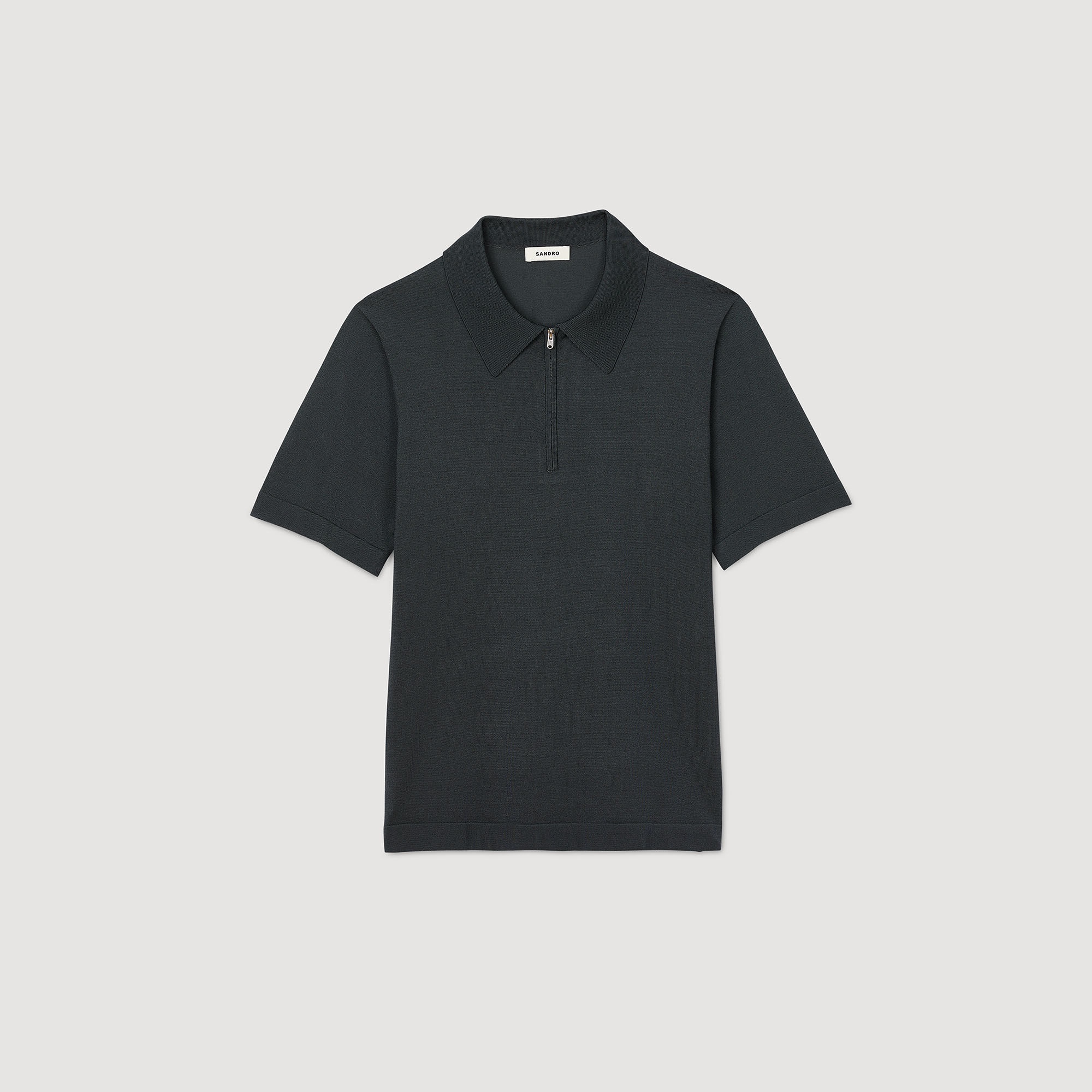 KNITTED POLO SHIRT WITH ZIP COLLAR - 6