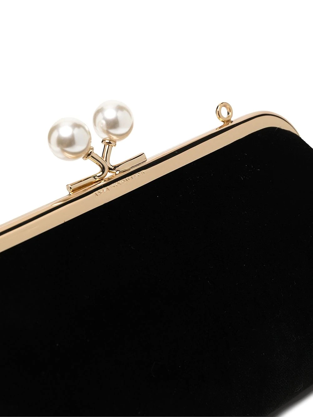 faux-pearl clasp fastening clutch bag - 4