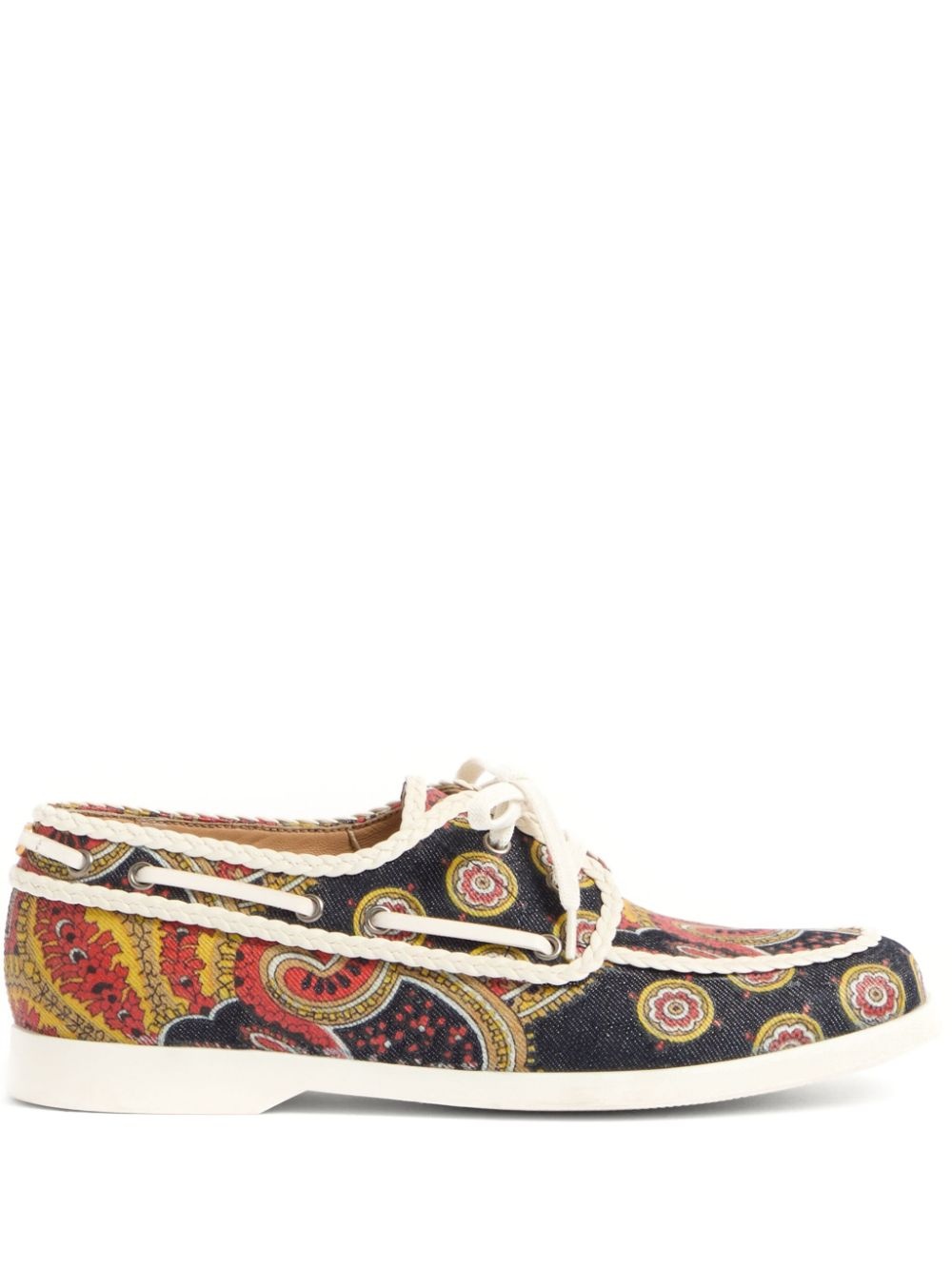 Valentino paisley print boat shoes farfetch REVERSIBLE