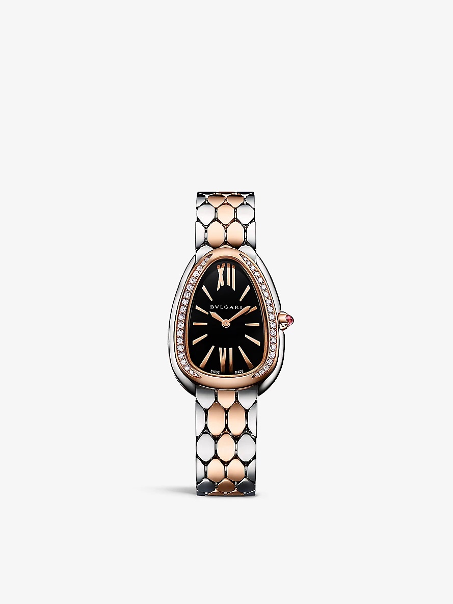 103450 Serpenti Seduttori 18ct rose-gold, stainless-steel and diamond quartz watch - 1