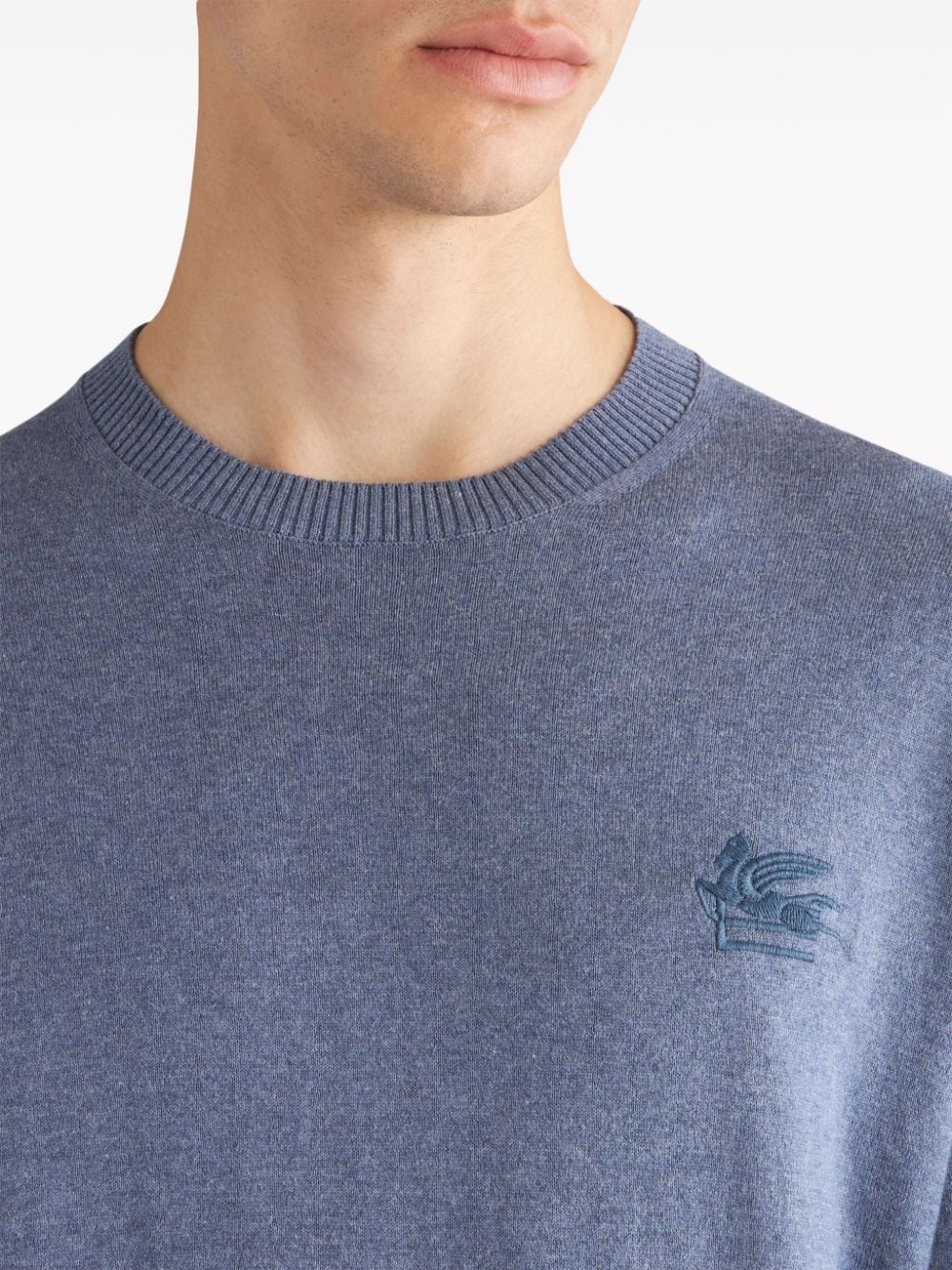 Pegaso-motif fine-knit jumper - 4