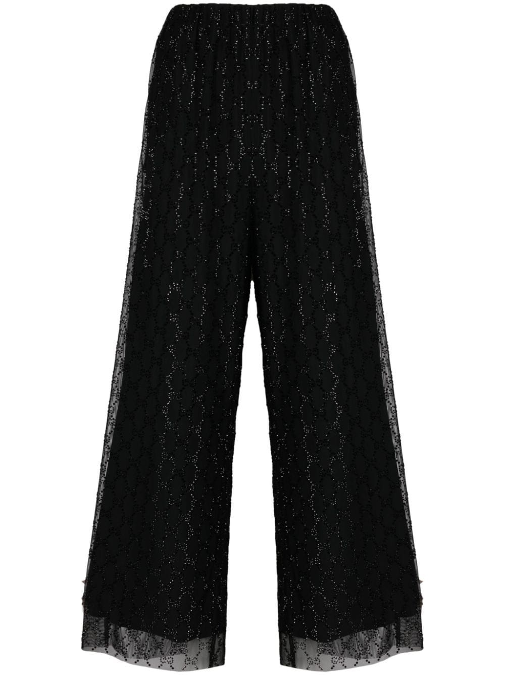 GG crystal-embellished trousers - 1