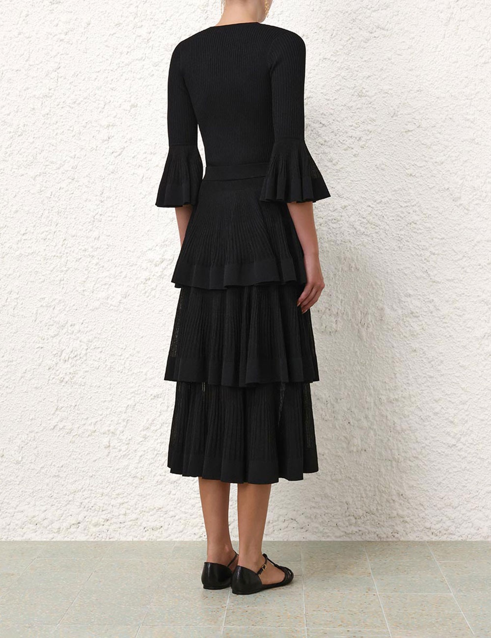 NATURA TIERED RUFFLE SKIRT - 4