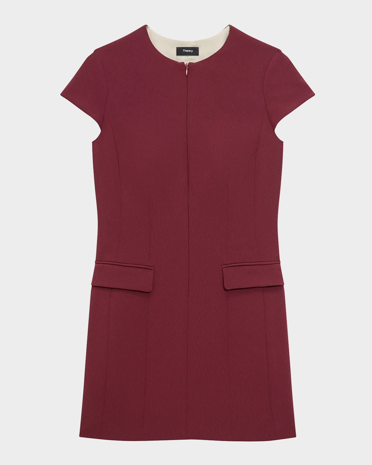 Tailored Zip-Front Mini Dress - 1