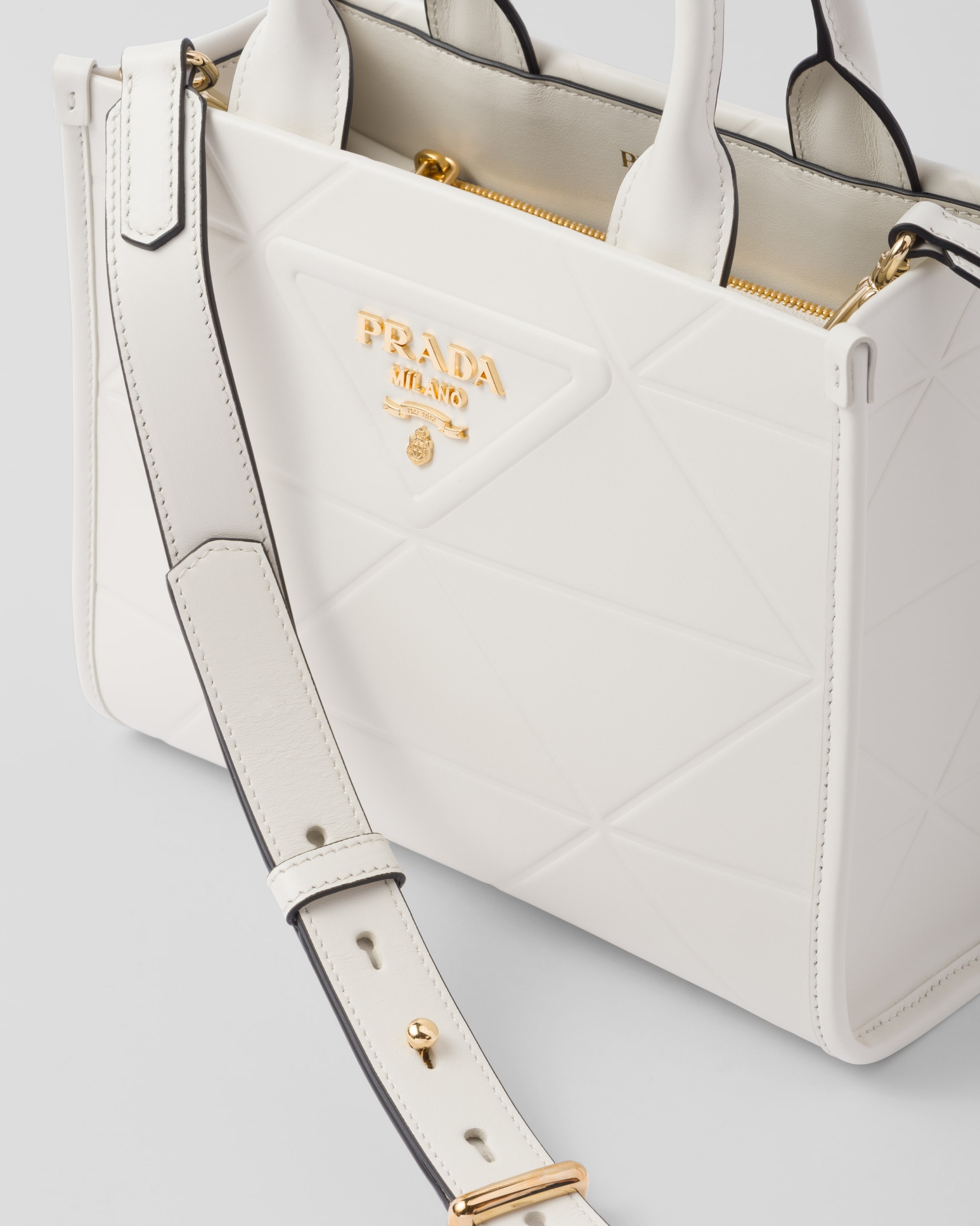 Prada Shearling Mini Galleria Tote Bag