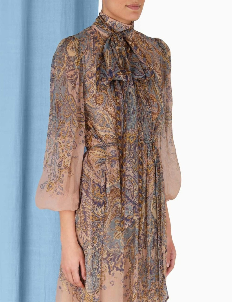 LYRICAL TIE NECK BILLOW DRESS 5