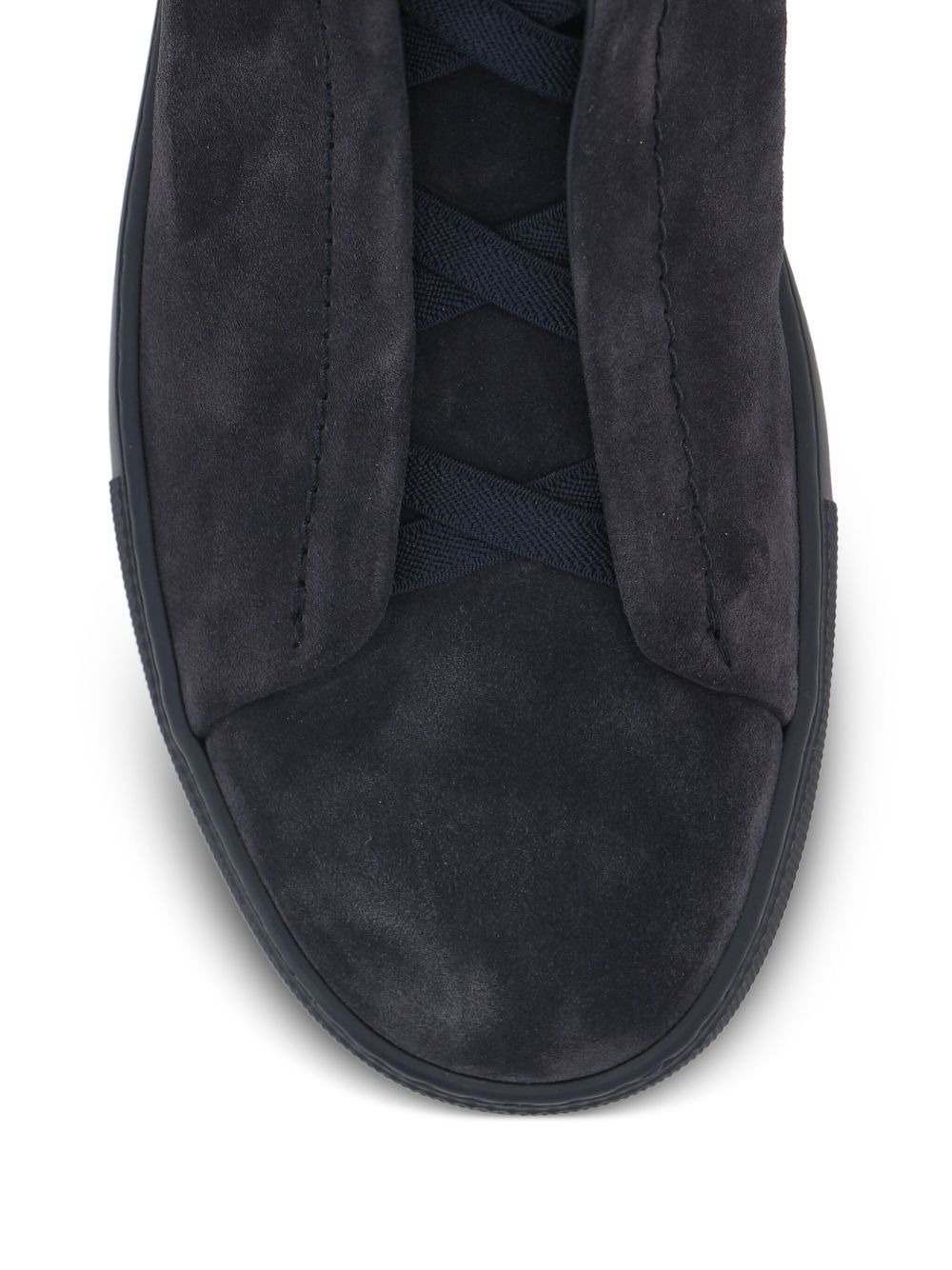 elasticated-panel suede sneakers - 5