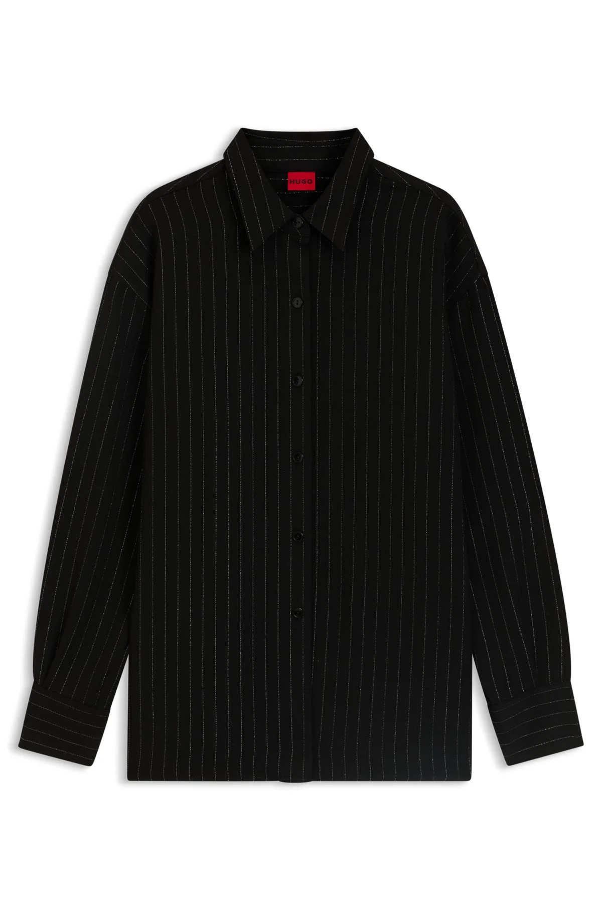 OVERSIZED-FIT BLOUSE WITH PINSTRIPE - 1