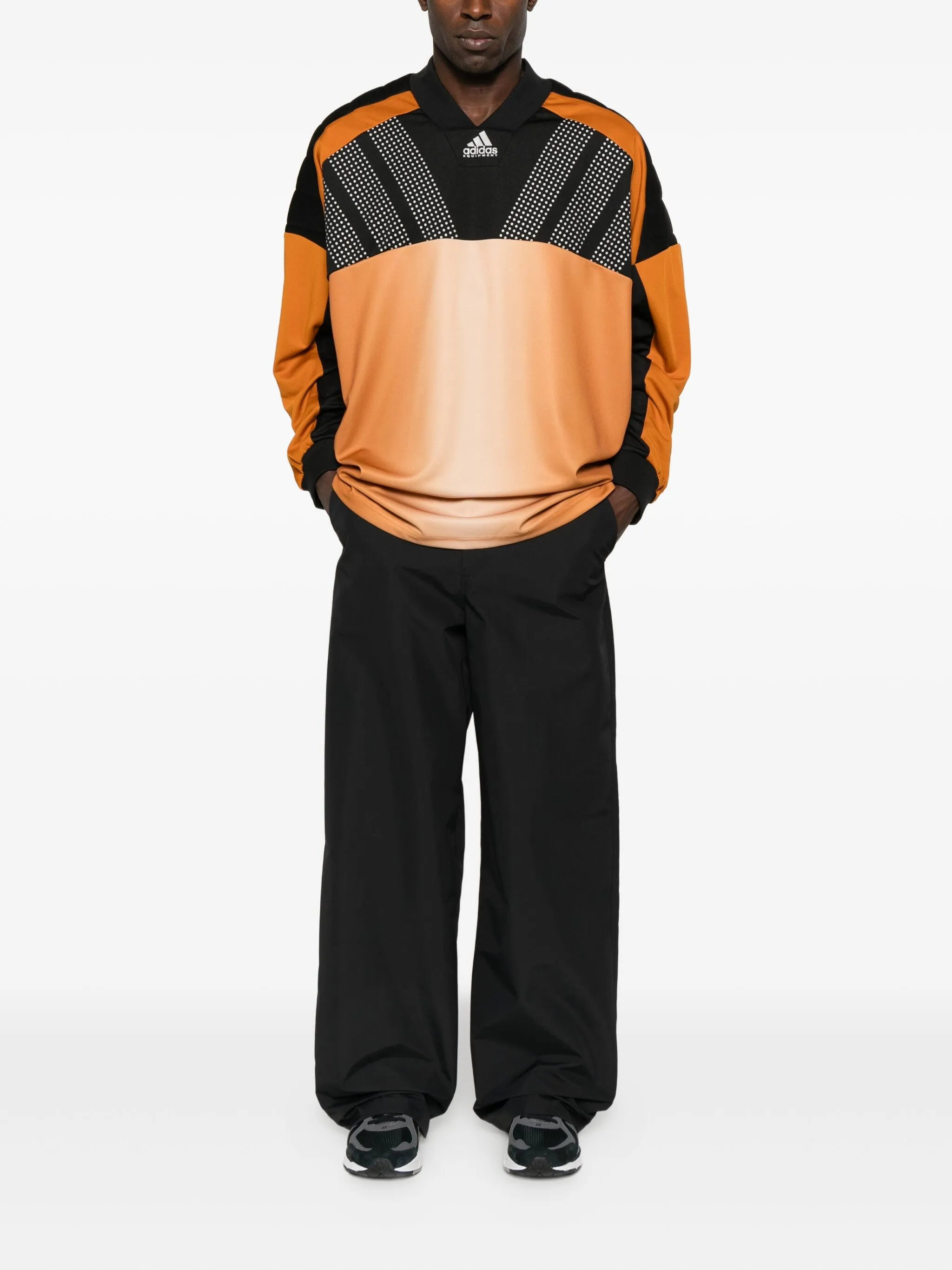 Adidas Panelled V-neck Sweatshirt - 2