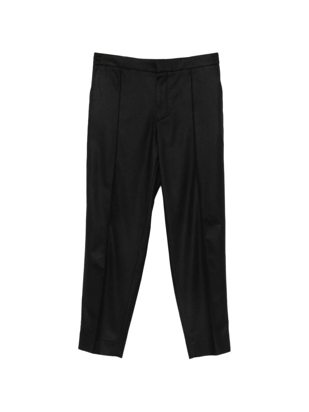 elasticated-waistband pressed-crease trousers - 1