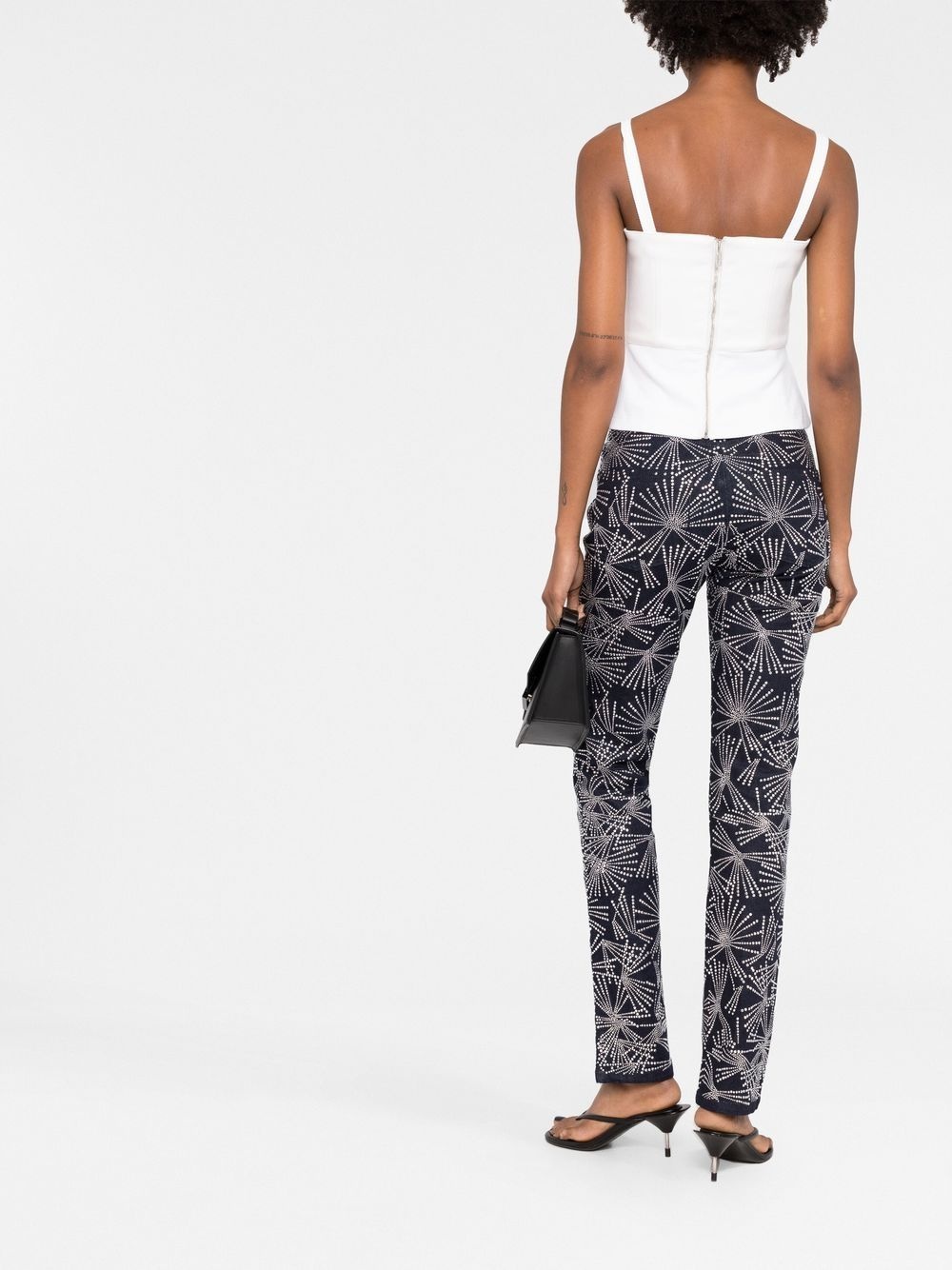 crystal-embellished straight-leg trousers - 6