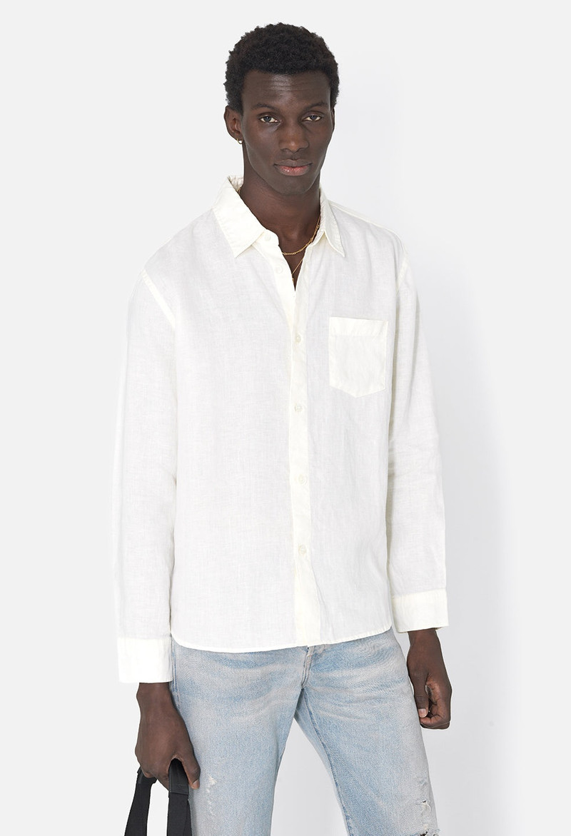 John Elliott LINEN CLOAK BUTTON UP outlook
