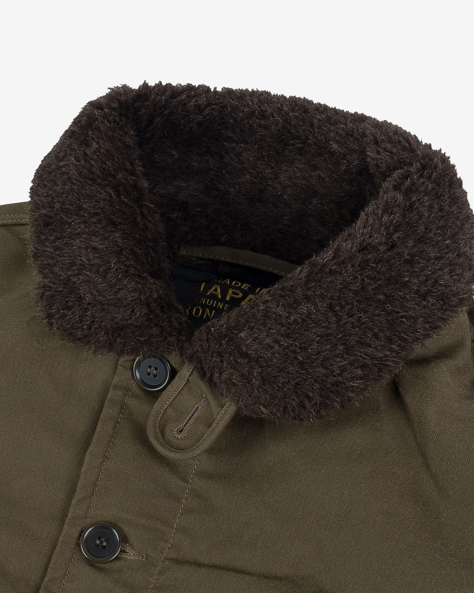 IHM-37-ODG Oiled Whipcord N1 Deck Jacket - Olive - 6
