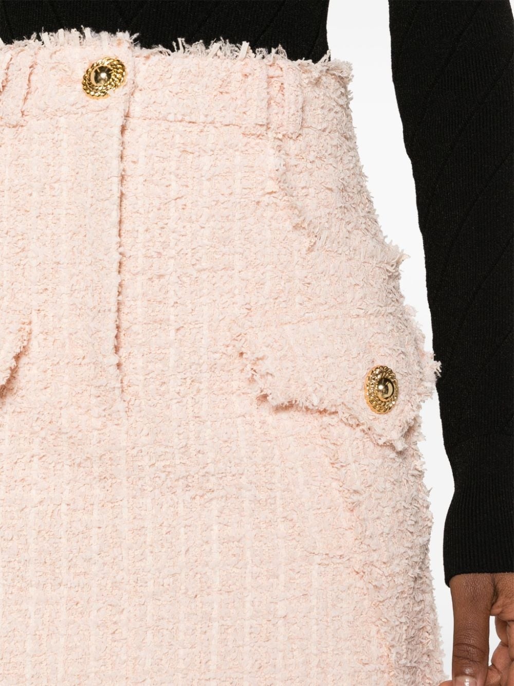frayed tweed miniskirt - 5