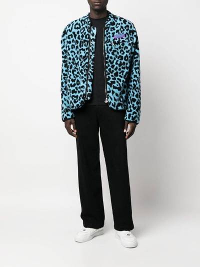 Just Don leopard-print fleece jacket outlook