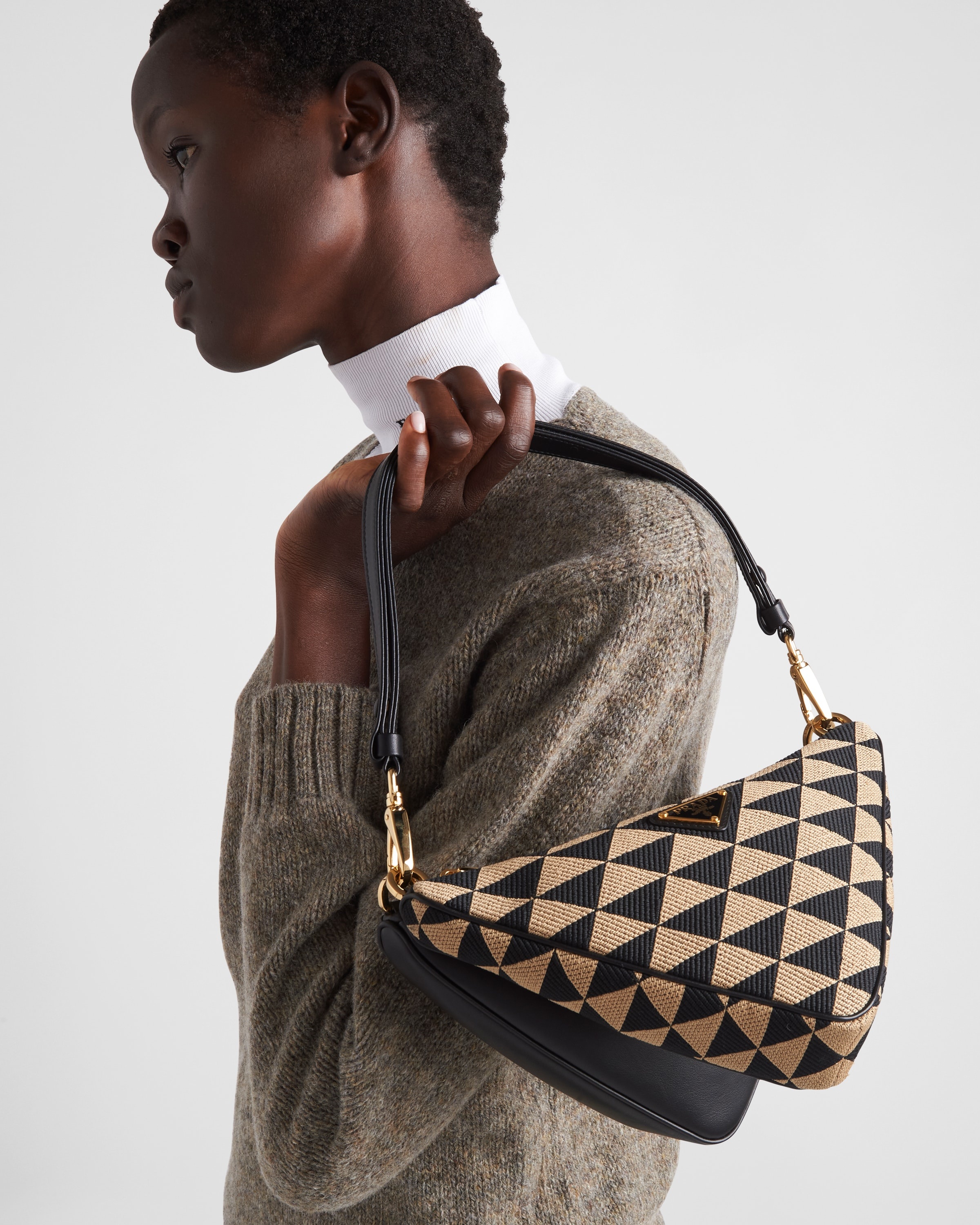 Prada Symbole leather and fabric mini bag - 2