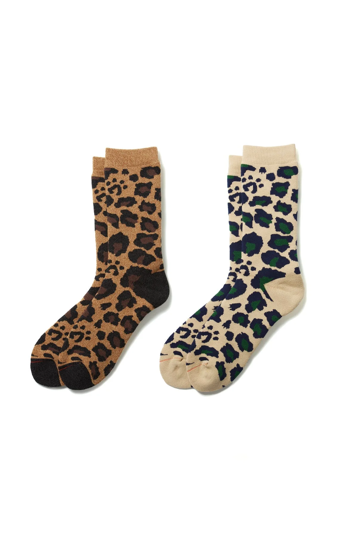 Pile Leopard Crew Socks - 1