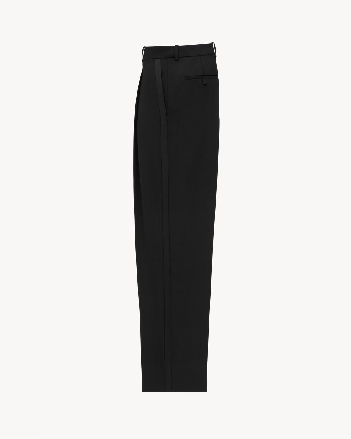 TUXEDO HIGH-WAISTED PANTS IN GRAIN DE POUDRE - 2