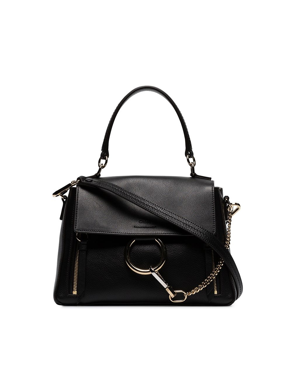 black Faye Day medium leather shoulder bag - 1