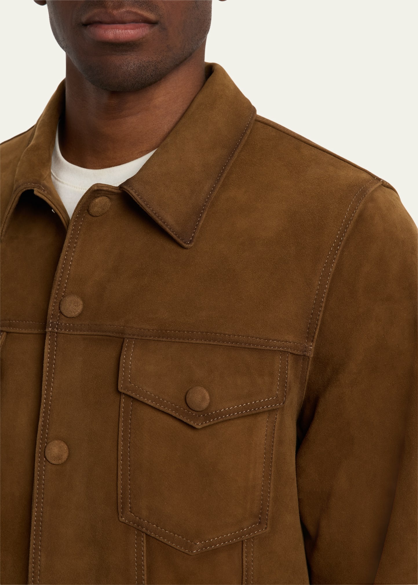Men's Leonide Suede Trucker Jacket - 5