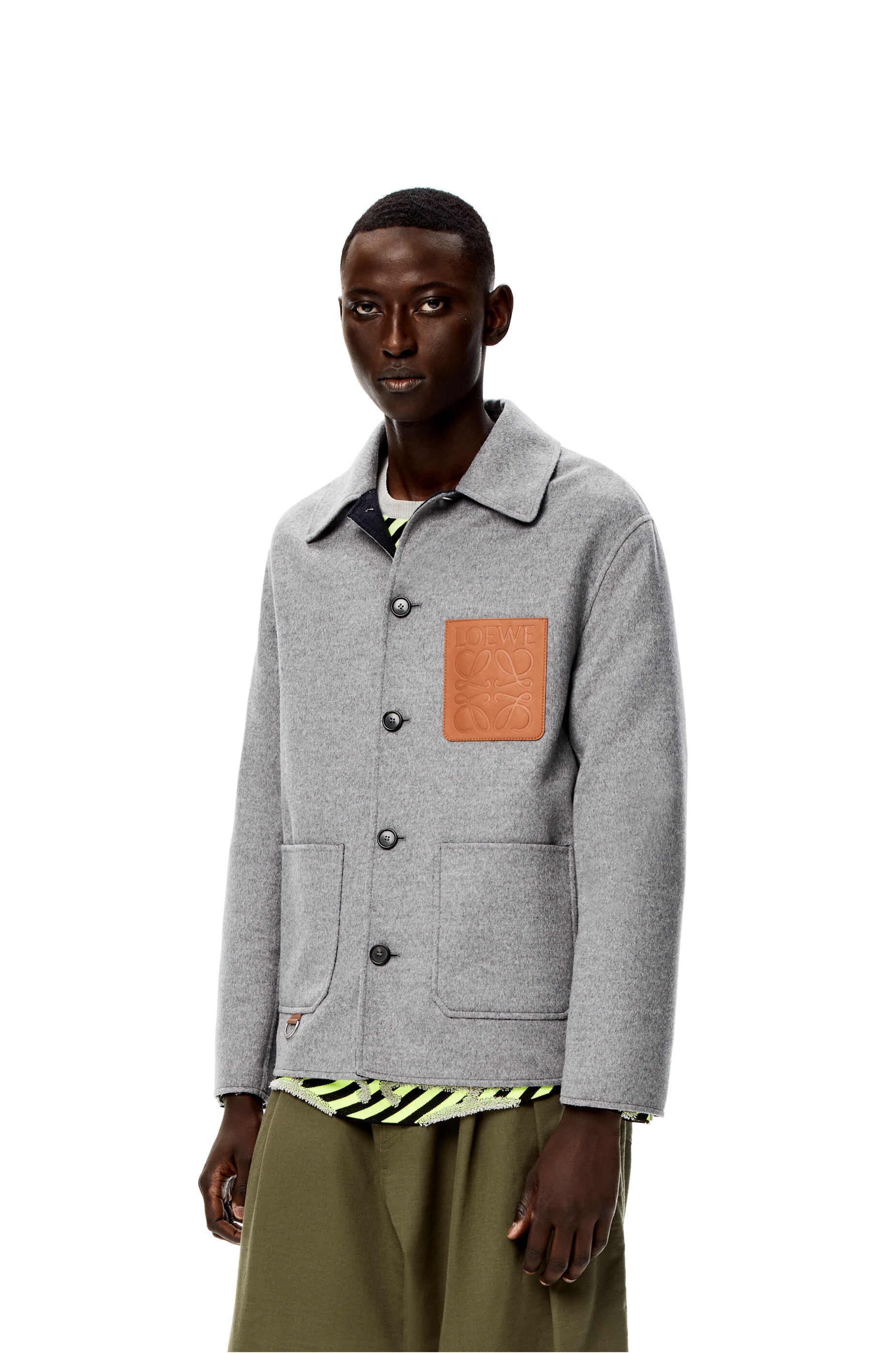 Workwear jacket in wool and cashmere - 3