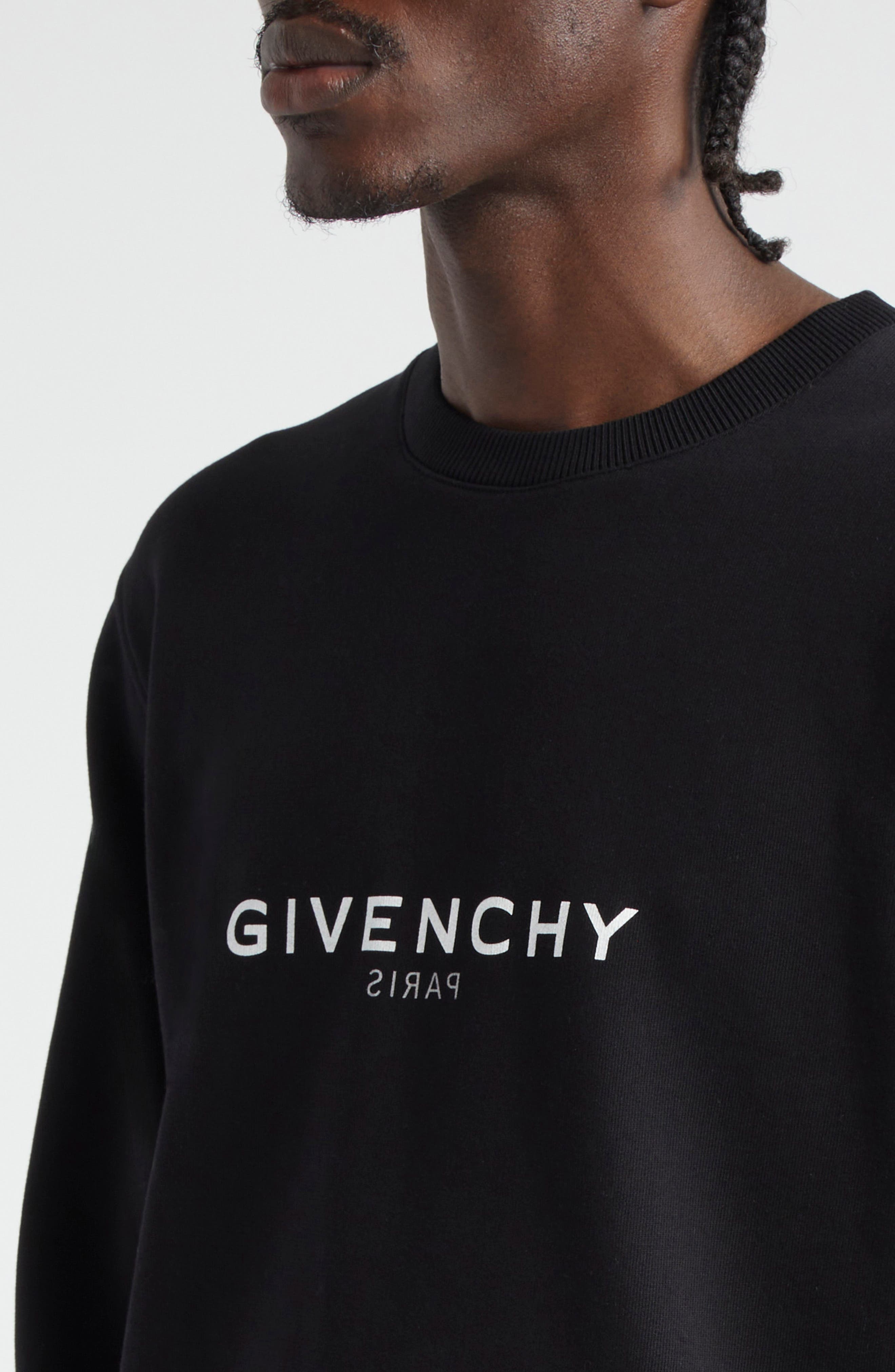 Reverse Logo Cotton Crewneck Sweatshirt - 5
