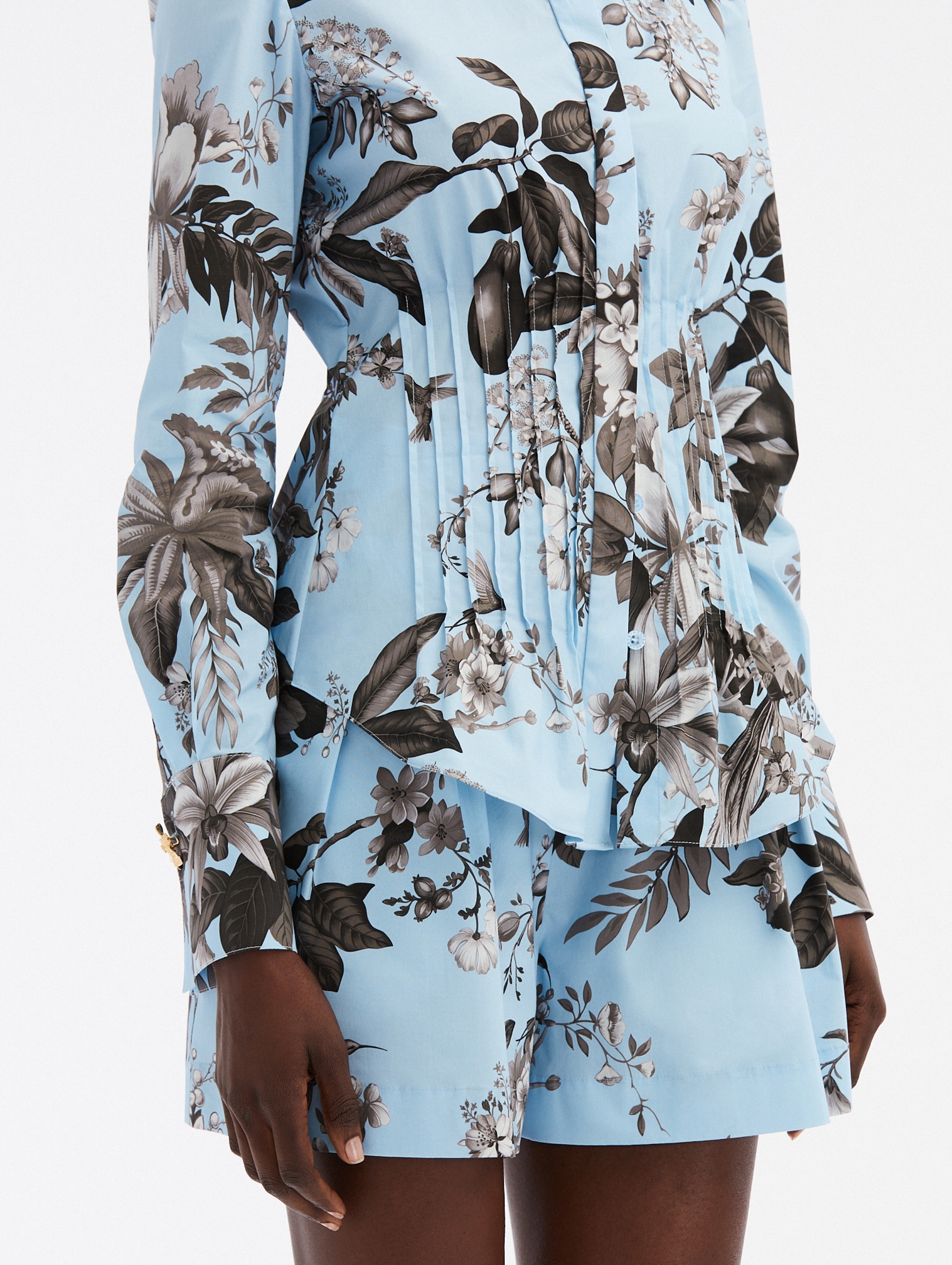 FLORA & FAUNA COTTON POPLIN BLOUSE - 5