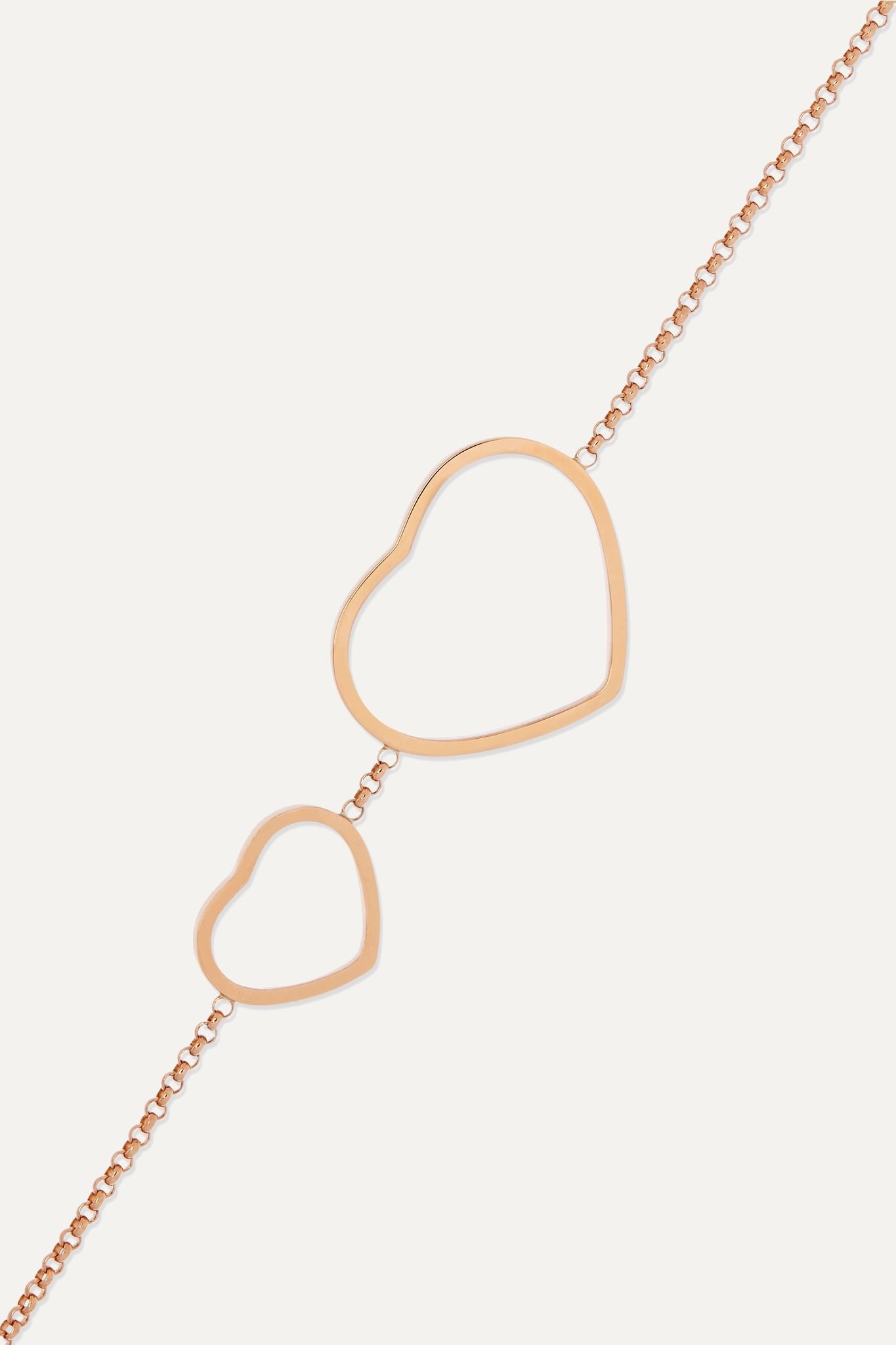 Happy Hearts 18-karat rose gold, diamond and onyx necklace - 3