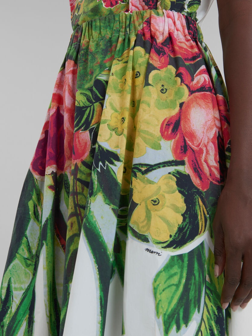 WHITE POPLIN SKIRT WITH MYSTICAL BLOOM PRINT - 4