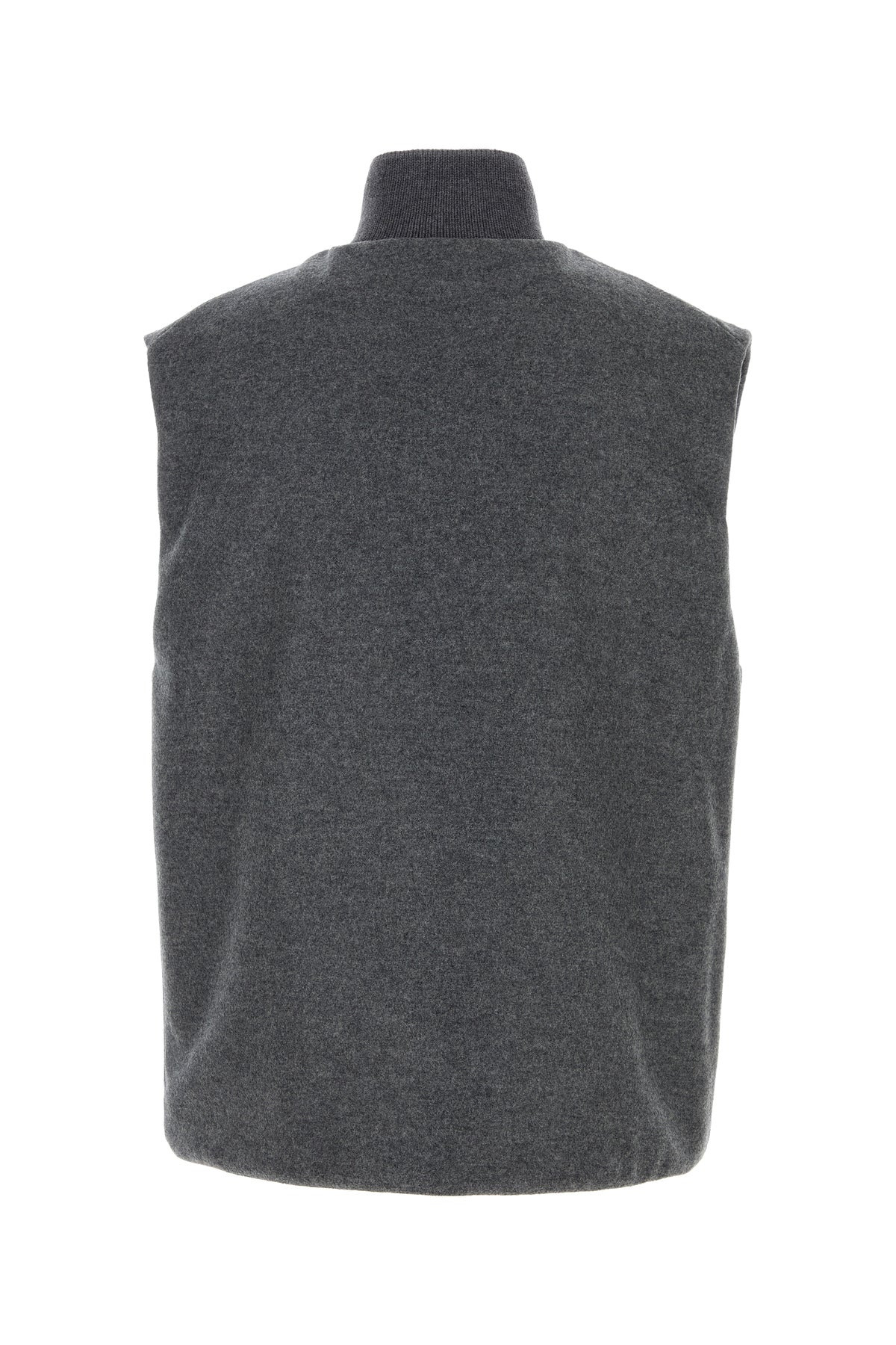 Dark grey wool sleeveless jacket - 2