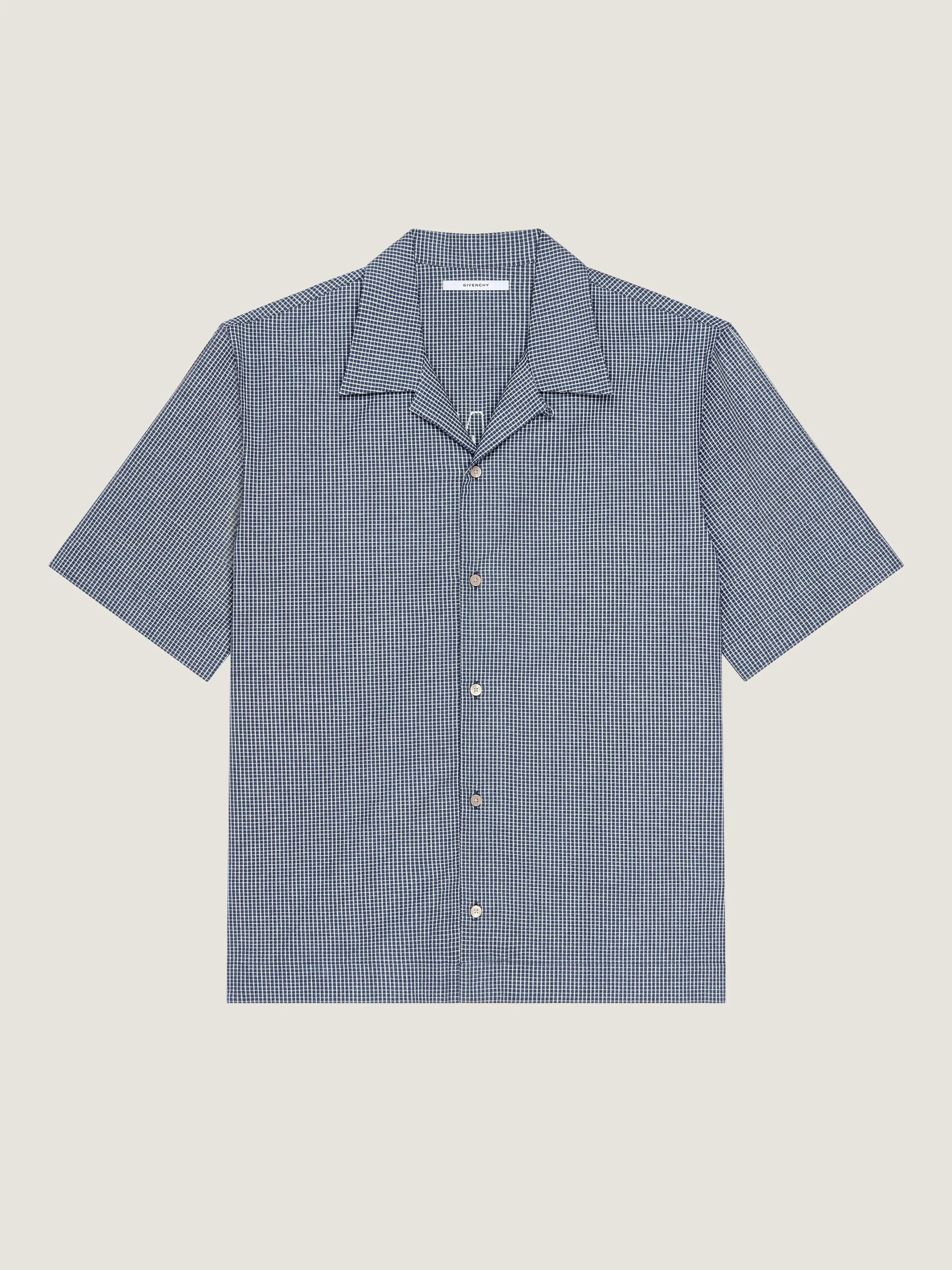 CHECKED SHIRT IN COTTON WITH GIVENCHY PARIS EMBROIDERY - 1